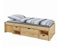CALI - Lit 90x200cm multi-rangement Bois Massif