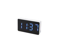Caliber Petit Réveil - Horloge Numérique - Convient comme Réveil pour Enfants - Chambre à Coucher - Gradation Automatique - 3 Alarmes - Affichage Bleu - Blanc (HCG01B)