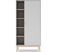 CALICOSY - Armoire 1 porte et 5 niches ouvertes H181 cm - SIMON