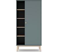 CALICOSY - Armoire 1 porte et 5 niches ouvertes H181 cm - SIMON