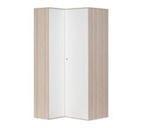 Calicosy Armoire d'angle 6 Étagères et 2 Penderies - Collection Spot - Made in Europe - Dressing d'angle - pour Chambre, Dressing - L100 x P105 x H210 cm