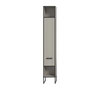 Calicosy Aura Colonne de salle de bain 1 porte et 2 étagères en cachemire H192 cm