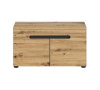 CALICOSY - Banc avec rangement chaussures 2 portes et 2 niches L80 cm - CANU - Bois
