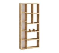 Calicosy Bibliothèque 12 niches finition chêne saphir, H170 cm - DEMIOS