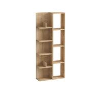 CALICOSY - Bibliothèque 4 niches et 4 étagères H150 cm - LILY - Chêne