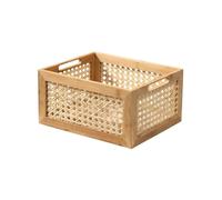Calicosy - Boîte en Bambou et Rotin Moyen Modèle - L30x25x15 cm
