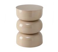 Calicosy - Bout de Canapé en Métal Laqué - Table d'Appoint Design Moderne - Coloris Cachemire - Collection Ella - Salon, Chambre - L 36 x P 36 x H 50 cm