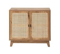 Calicosy Buffet 2 portes avec tonnelle en rotin, largeur 80 cm - ALIA