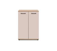 CALICOSY - Buffet 2 portes effet chêne et cachemire L60 cm - LINO - Bois clair