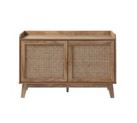 CALICOSY - Buffet 2 Portes en Cannage Rotin L110 cm - PALMO - Bois clair