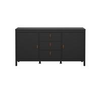 CALICOSY - Buffet 2 portes et 3 tiroirs noir mat L151cm - BARCELONE - Noir