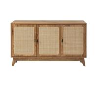 CALICOSY - Buffet 3 portes cannage en rotin naturel L120 cm - ALIA - Bois clair