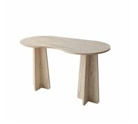 CALICOSY - Bureau avec plateau de forme organique L120 cm COMO - Travertin