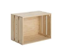 CALICOSY - Caisse en Pin Massif Empilable - L51 2 x H28 cm - Bois clair