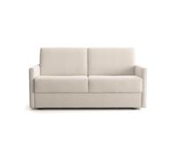 CALICOSY - Canapé lit 3 places en tissu Matelas 20cm - GIULIA - Ecru