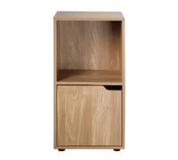 CALICOSY - Table de chevet 2 cases décor bois 1 porte - Modu - Bois