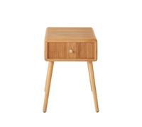 CALICOSY - Chevet 1 tiroir avec façades lamellées H52 cm - AVA - Bois clair