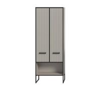 CALICOSY - Colonne de salle de bain 2 portes 2 niche cachemire H159 cm - AURA - Beige