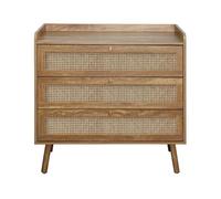 Calicosy Commode PALMO 3 tiroirs rotin Naturel L80 x P39 x H79 cm