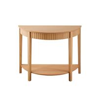 Calicosy - Console Arrondie Effet Vague à 2 Niveaux - Meuble d’Entrée ou Salon - Design Élégant et Contemporain - L100 x P40 x H76 cm - Collection Bologne