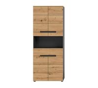 CALICOSY - Double colonne de salle de bain 4 portes 1 tiroir H193 cm - ENO - Bois clair