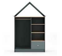 CALICOSY - Dressing ouvert 3 niches, 1 tiroir et 1 penderie H180 cm LEONIE
