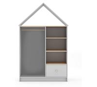 CALICOSY - Dressing ouvert 3 niches, 1 tiroir et 1 penderie H180 cm LEONIE