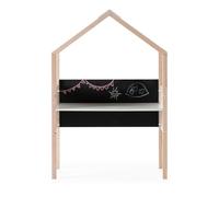 Calicosy Elora Bureau en ardoise laquée blanche et finition bois clair, largeur 100 cm