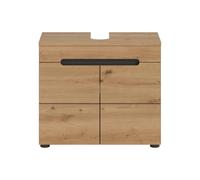 Calicosy ENO Meuble sous-vasque 2 portes effet chêne et gris Largeur 63 cm