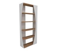Calicosy - Etagère 5 tablettes décor Blanc et pin Atlantique H150 cm - Selge