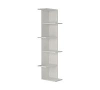 Calicosy - Etagère d'angle 6 tablettes Blanc H141 cm - Saso