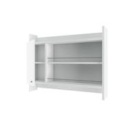 Calicosy Étagère De Cuisine Murale Suspendue Blanc L85 Cm - Knerr - en Panneaux De Particules - Style Contemporain - pour Salon - L85 X l15 X H65 Cm