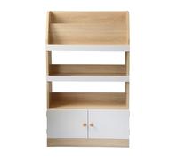 Calicosy - Étagère de Rangement Enfant avec 2 Portes et Compartiments Ouverts - H106 cm - Meuble Ludique et Pratique pour Chambre Enfant