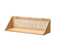 CALICOSY - Etagère murale en bambou et rotin naturel - L40 cm - Bois clair