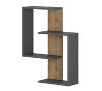 Calicosy Étagère murale en chêne et gris anthracite, hauteur 85 cm - PARANOID
