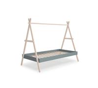CALICOSY - Lit cabane 90x200 cm hauteur modulable ELIOTT - Vert kaki