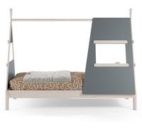 CALICOSY - Lit cabane couchage 90x200 cm avec fenêtre intégrée - DAPHNÉ