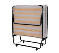 Calicosy Lit Pliant d'Appoint 90x190 - en Acier, Mousse, Tissu et Bois - Fabrication Française - pour Chambre - L39 x l88 x H86 cm