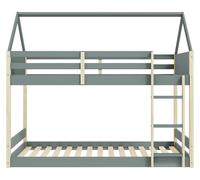 CALICOSY - Lits superposés Montessori couchages 90x190 cm en forme de maison - OSCAR