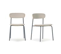 Calicosy Lot de 2 chaises en simili cuir avec pieds en métal, hauteur 78 cm - AYA