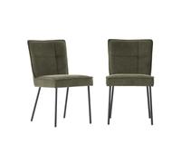 Calicosy Lot de 2 chaises en tissu, hauteur 84 cm - ELINA