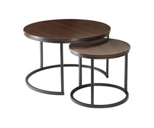 Calicosy - Lot de 2 Tables Basses Gigognes Rondes L70 Cm - Collection Lenny - Tables d’Appoint Design - Style Moderne & Pratique