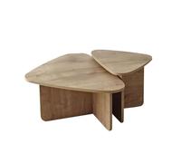 Calicosy Lot de 2 tables basses triangulaires aux bords arrondis 90 cm x 60 cm - BALLARE