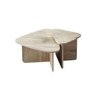 Calicosy Lot de 2 tables basses triangulaires aux bords arrondis 90 cm x 60 cm - BALLARE