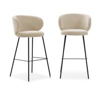 Tabouret Lot de 2 T. Rush beige