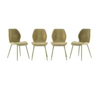 Calicosy Lot de 4 chaises en tissu, hauteur 86 cm - ASHLEY