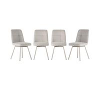 Calicosy Lot de 4 chaises pivotantes en tissu, hauteur 85,5 cm - IONA