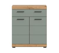 CALICOSY - Meuble de rangement salle de bain 2 portes L74 cm - GIO - Vert