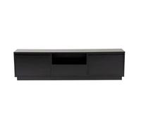CALICOSY - Meuble TV 3 portes rabattables et 1 niche ouverte L160 cm - VANGUARD - Bois noir