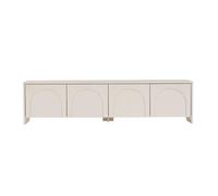 CALICOSY - Meuble TV 4 portes couleur crème L180 cm - ARCADIA - Beige
